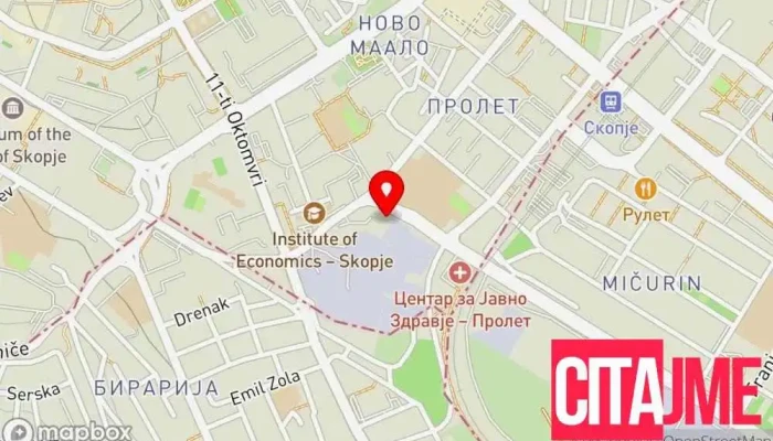 Ad Vodostopanstvo Na Republika Makedonija   Skopje мапа - Скопје