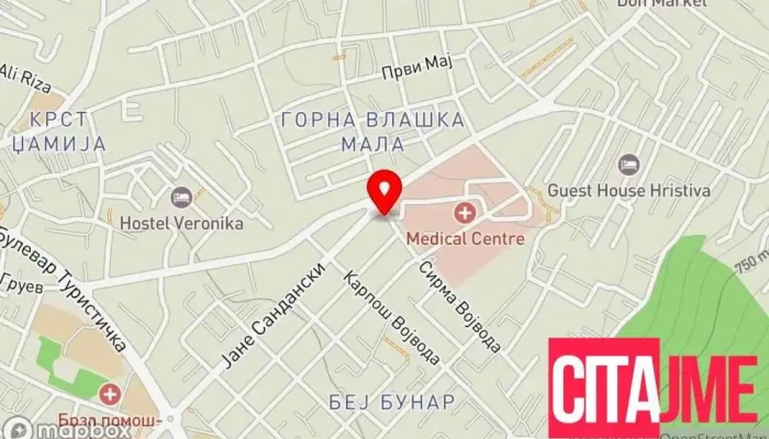 мапа на Аптека „Хеледона“ Аптека во Охрид