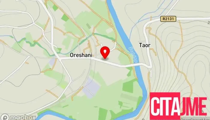 Bazen Oreshani мапа - Skopje