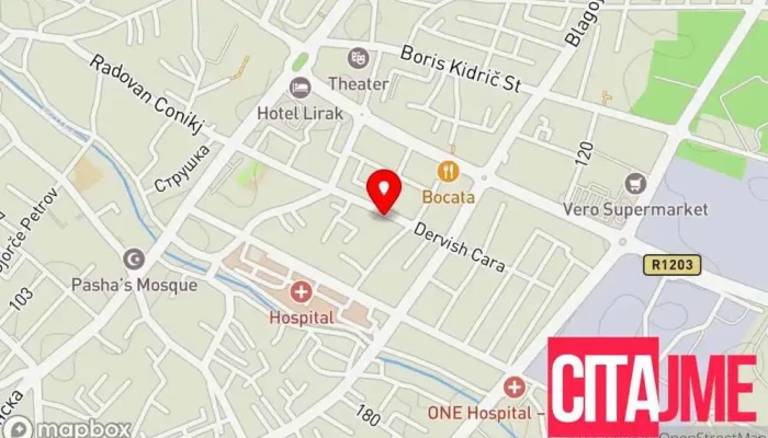 Danochno Oddelenie Tetovo мапа - Тетово