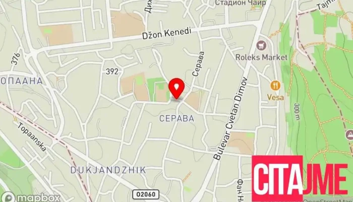 мапа на DE Clinic Стоматолошка клиника во Скопје