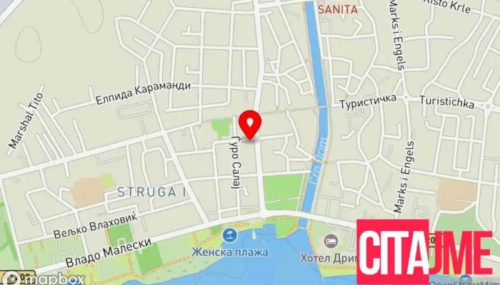 мапа на Дијамант Дент Стоматолог во Струга