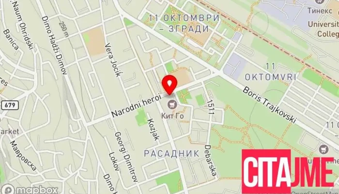 мапа на dm drogerie markt Драгстор во Скопје