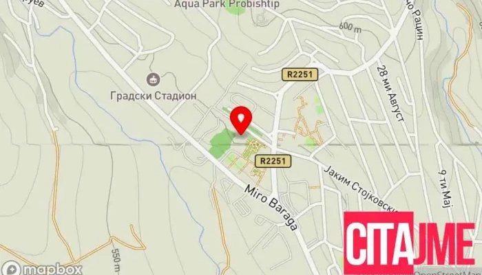 Dom Na Kulturata Zletovski Rudar мапа - Пробиштип