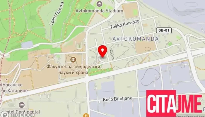 Dr Karagjozova мапа - Скопје