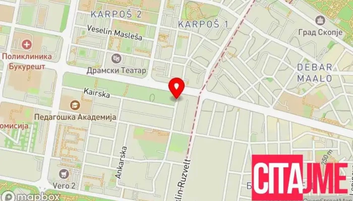 Dr Lidija Markovski мапа - Скопје