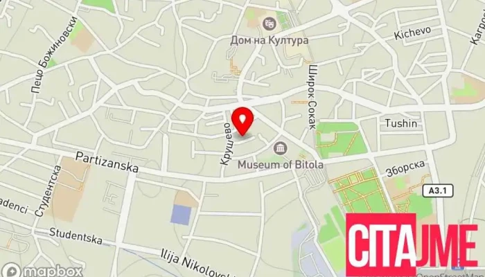 Drzhaven Inspektorat Za Trud Podrachje Bitola   Trudova Inspektsija Bitola мапа - Битола
