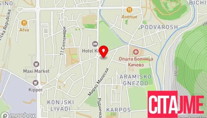 Drzhavna Izborna Komisija   Podrachno Oddelenie Kichevo мапа - Кичево