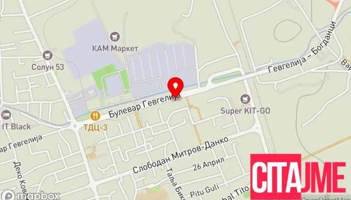 мапа на ENDOMAK οδοντιατρική κλινική Стоматолошка клиника, Периодонтист за стоматолошки импланти, Заботехничка лабораторија, Стоматолошка радиологија, Стоматолог, Центарот за протези, Служба за итни стоматолошки случаи, Ортодонт, Педијатриски стоматолог, Teeth whitening service во Гевгелија