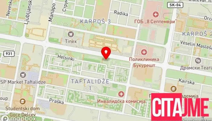 Gorenje Ga мапа - Скопје