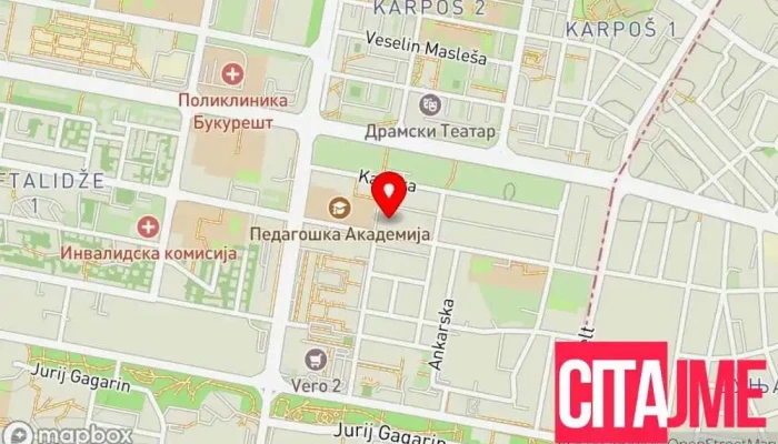 Gradezhen Institut Makedonija мапа - Скопје
