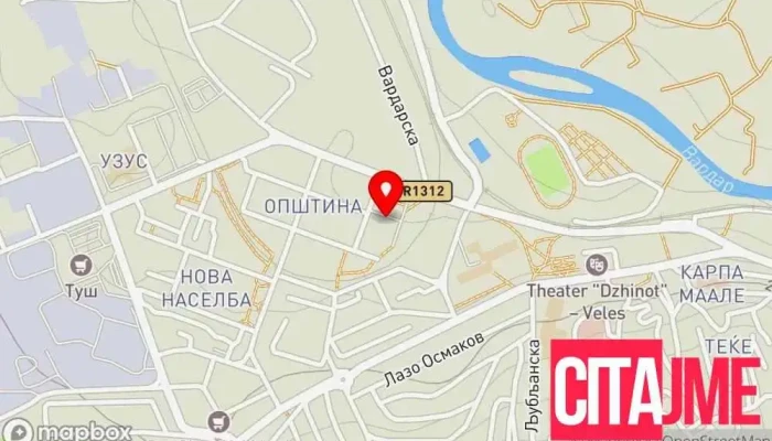 Gradsko Sobranie Na Opshtina Veles мапа - Велес