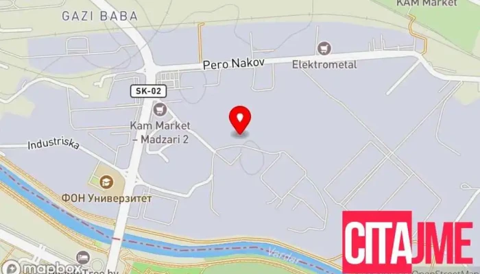 Interfud Kafemati мапа - Скопје