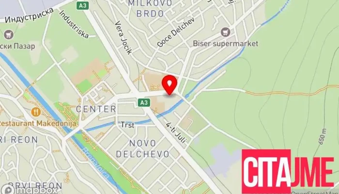 Jkp Bregalnitsa Delchevo мапа - Делчево