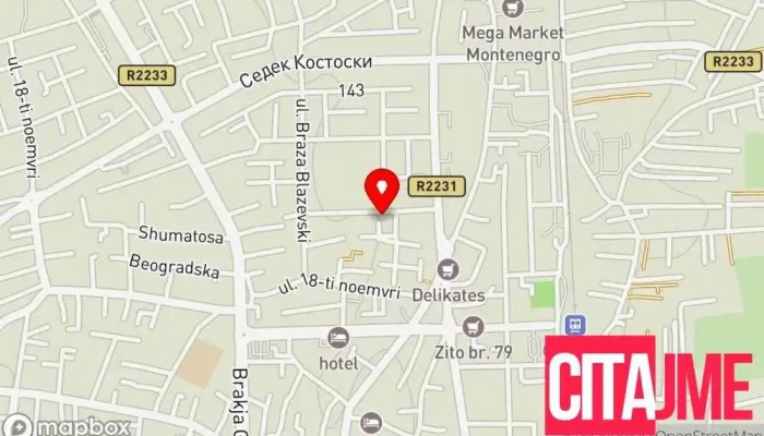 Jp Komunalets Gostivar мапа - Гостивар