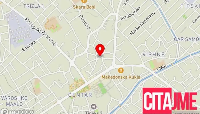 Ju Megjuopshtinski Tsentar Za Sotsijalni Raboti   Prilep мапа - Прилеп