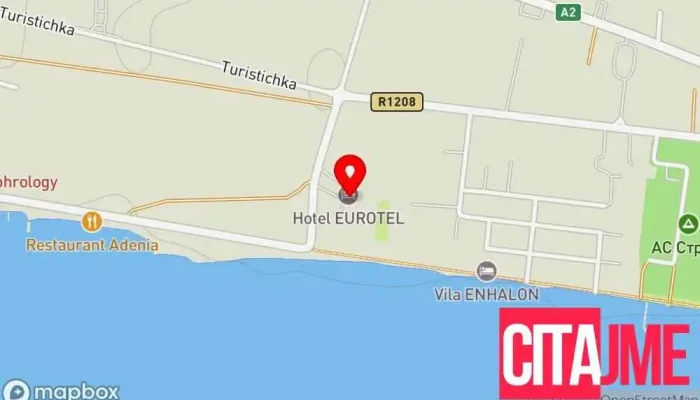 Khotel Evrokhotel мапа - Струга