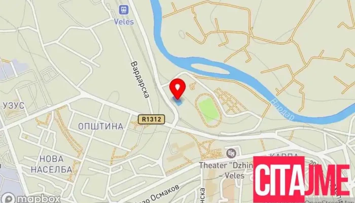 Lido City Pool -    Veles Gradski Bazen Lido мапа - Велес
