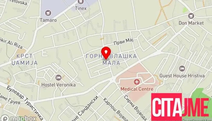 мапа на Мајсторче Градител на домови во Охрид