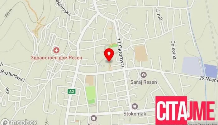 мапа на М&М Дент Стоматолог во Ресен