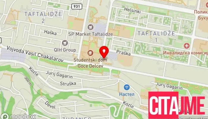 Mtd Gradina -  мапа - Скопје