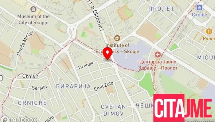 Nik Elektro Servis Tsuki мапа - Скопје