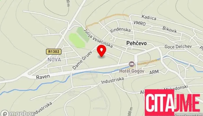 Oou Vancho Kitanov   Pekhchevo мапа - Пехчево