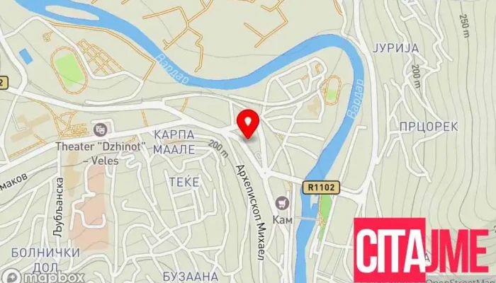Osnoven Sud Veles Na Republika Severna Makedonija мапа - Велес