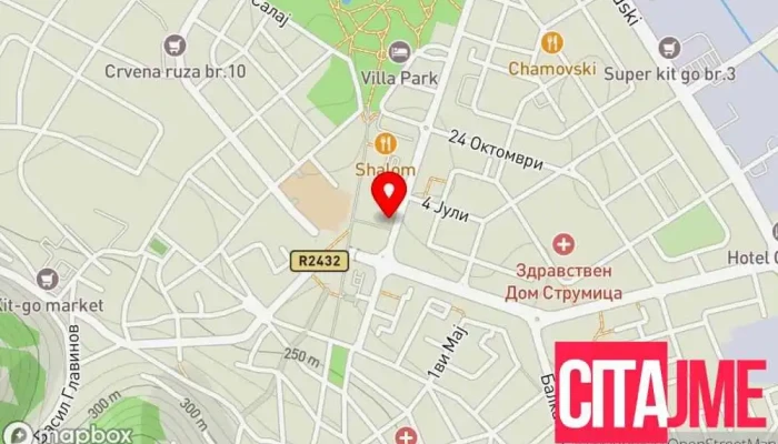Osnovno Javno Obvinitelstvo Strumitsa мапа - Струмица