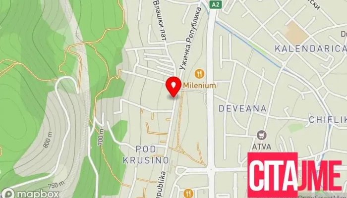 мапа на Paramount Dental Studio Стоматолог во Кичево