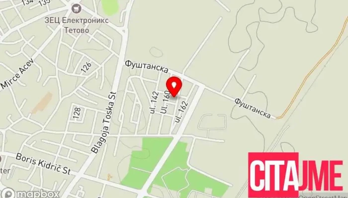 Park -  мапа - Тетово