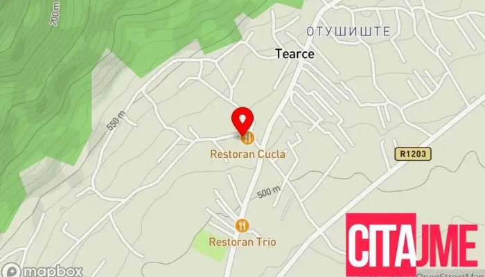 Politsiska Stanitsa   Teartse мапа - Теарце