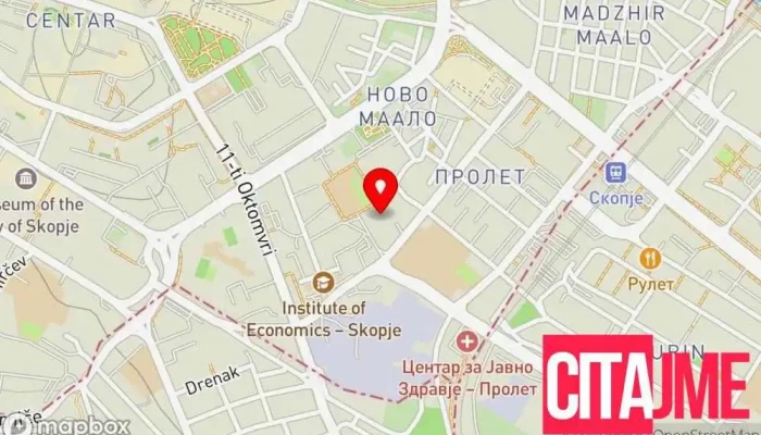 Politsiska Stanitsa Od Opshta Nadlezhnost   Kisela Voda мапа - Скопје