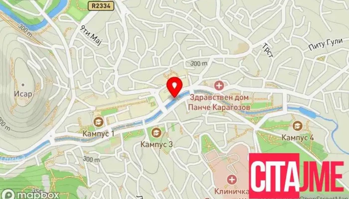 Public Parking -  мапа - Штип