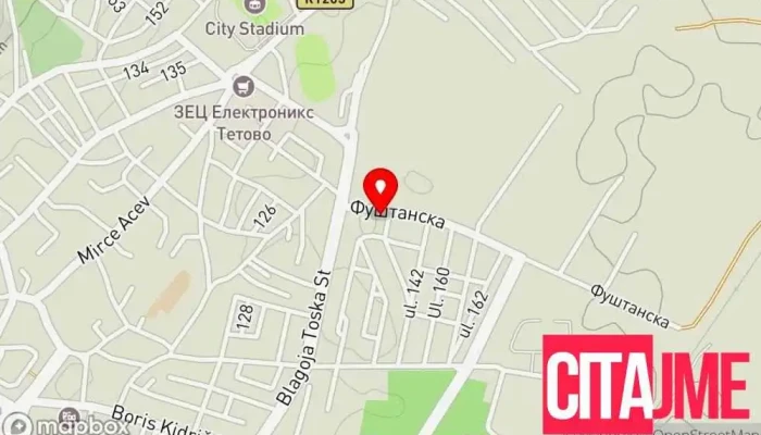 Pzu D -  R Cedo Poliklinika Za Psihijatrija Neurologija I Opsta Medicina мапа - Тетово