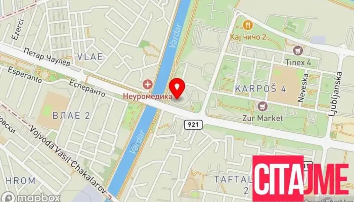 мапа на Ремедиум Аптека во Скопје
