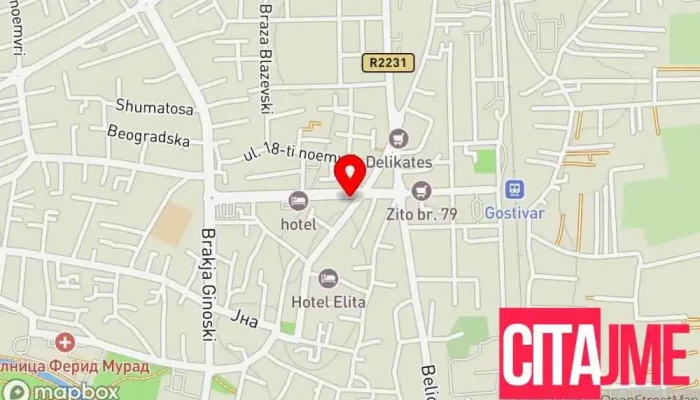 Sanodent -    Dental Clinic Implant Aesthetic Center мапа - Гостивар