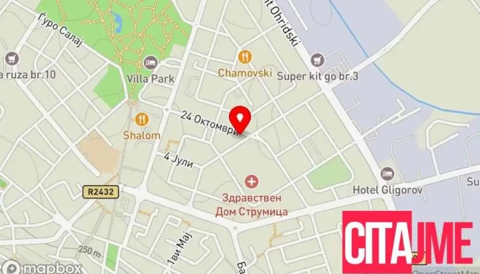Servis Mraz -  мапа - Струмица