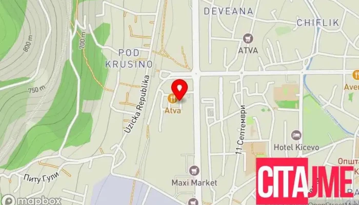 Setec Kicevo -  мапа - Кичево