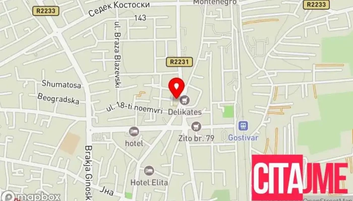 Sim Fil Bakery -  мапа - Гостивар