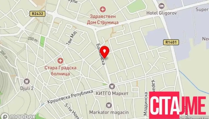 Spektars Ko Milesi   Strumitsa мапа - Струмица