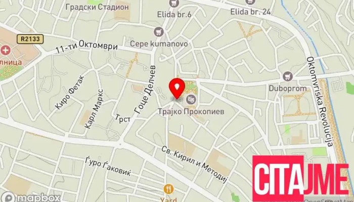 Stanitsa Za Polnenje Na Elektrichno Vozilo мапа - Куманово