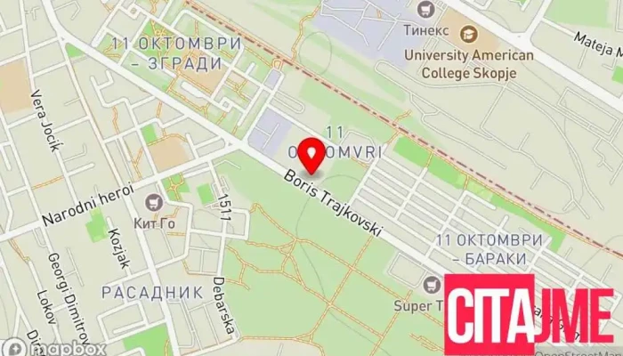 Tekhnomarket Prvomajska мапа - Скопје