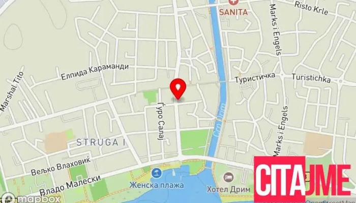 Tga Za Jug мапа - Струга