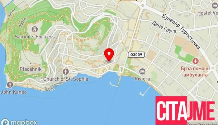 мапа на Tilevi Dental Стоматолог во Охрид