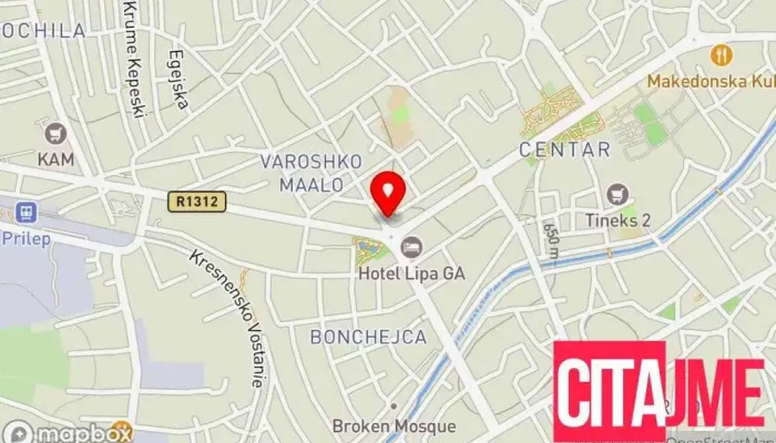 Uprava Za Vodenje Na Matichnite Knigi Na Rsm   Prilep мапа - Прилеп