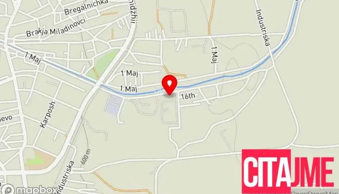 Upravna Zgrada Na Jkp Vodovod Bitola   Bitola Municipal Waterworks Headquarters мапа - Битола