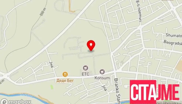 Vardar Dolomit мапа - Gostivar