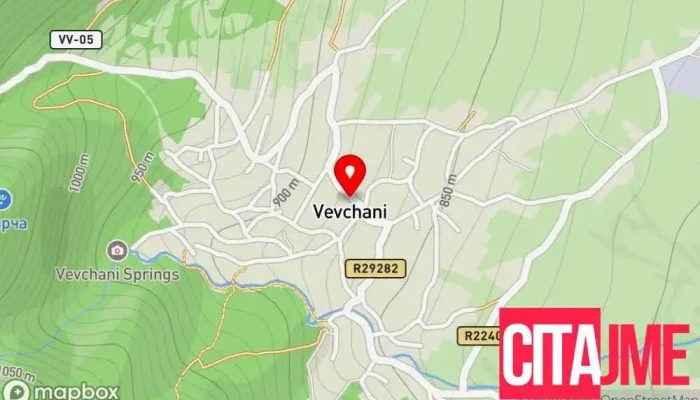 Vevcani -  мапа - Вевчани