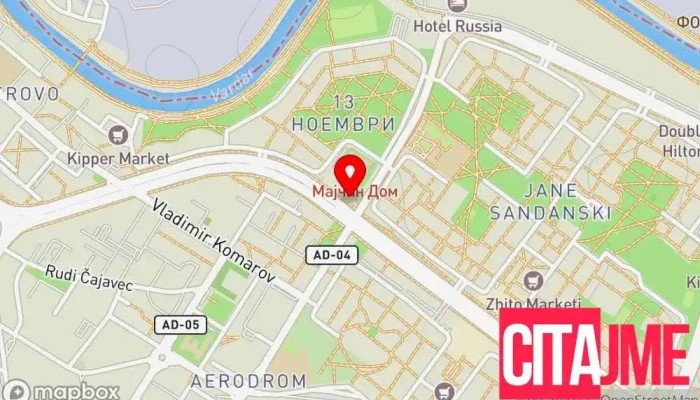 Via Dent -  мапа - Скопје
